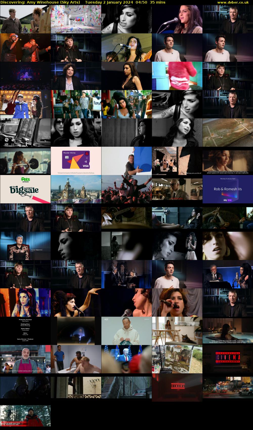 Discovering: Amy Winehouse (Sky Arts) Tuesday 2 January 2024 04:50 - 05:25
