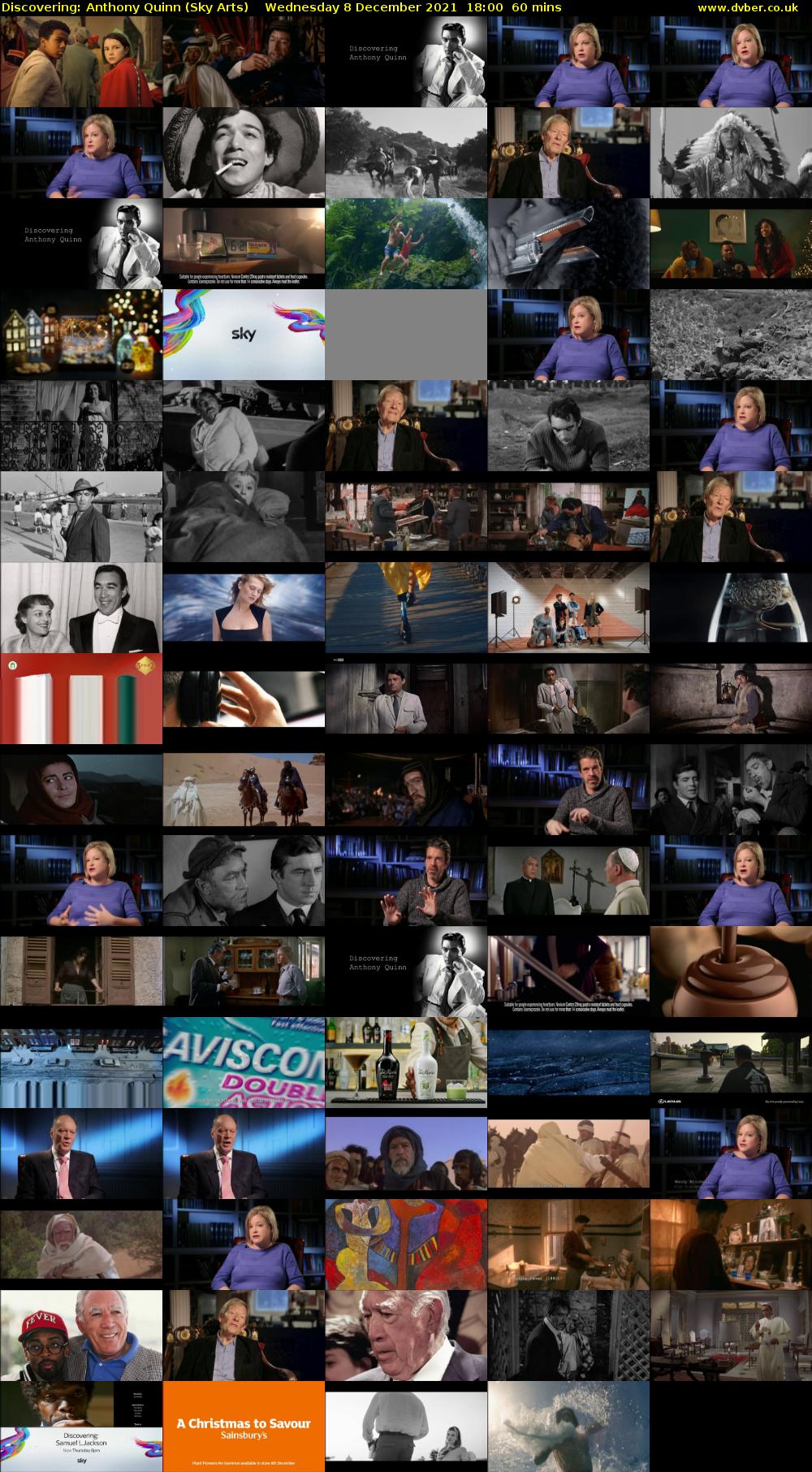 Discovering: Anthony Quinn (Sky Arts) Wednesday 8 December 2021 18:00 - 19:00