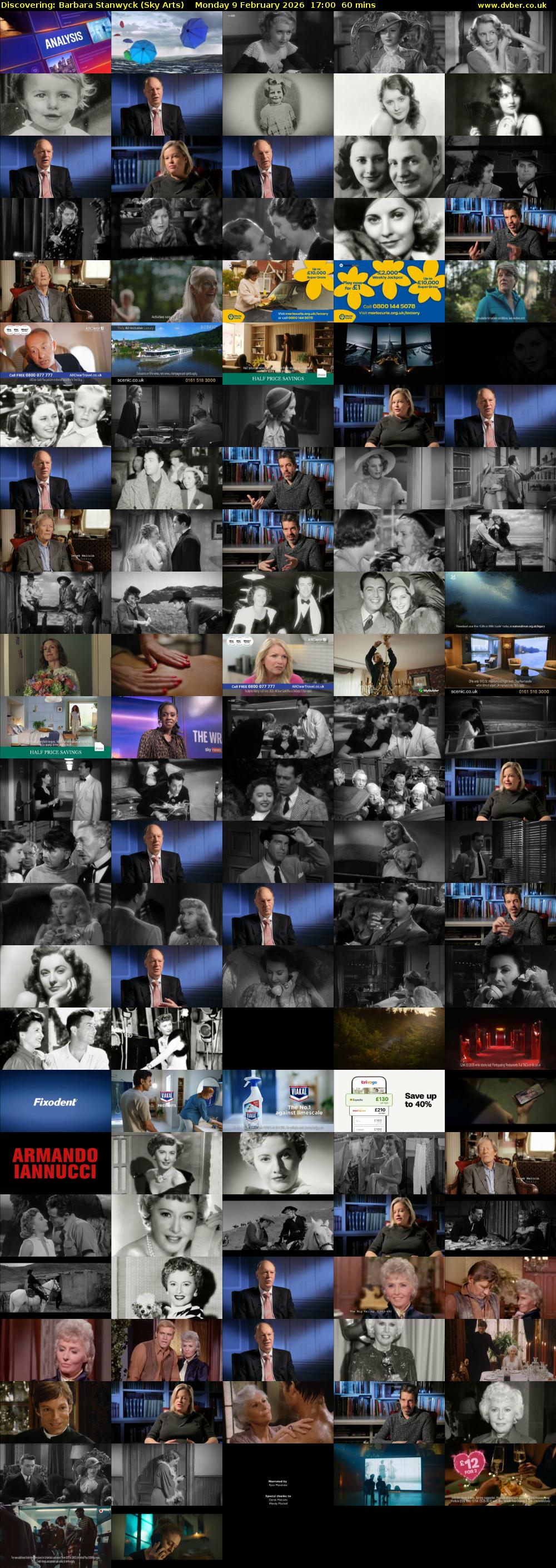 Discovering: Barbara Stanwyck (Sky Arts) Monday 9 February 2026 17:00 - 18:00