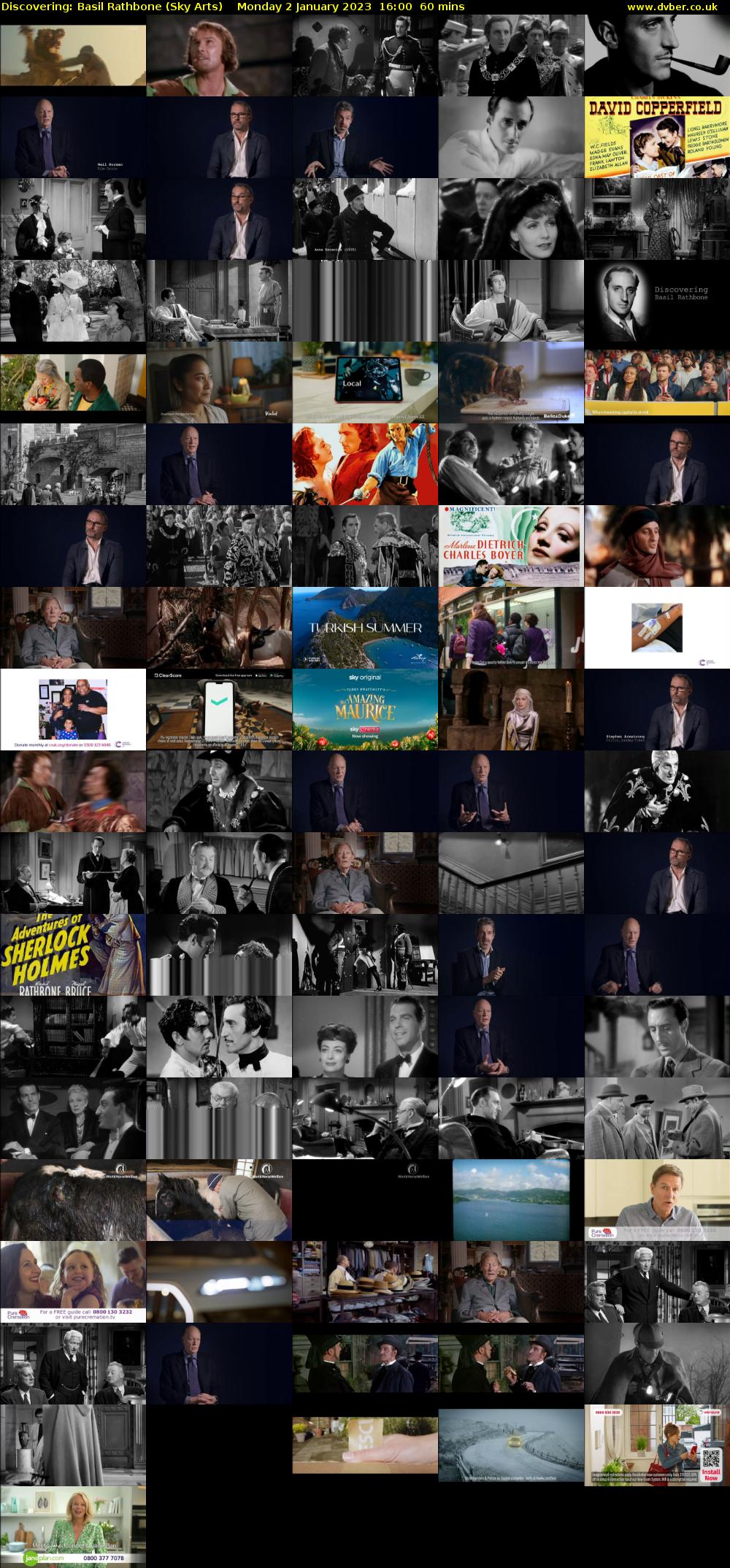 Discovering: Basil Rathbone (Sky Arts) Monday 2 January 2023 16:00 - 17:00