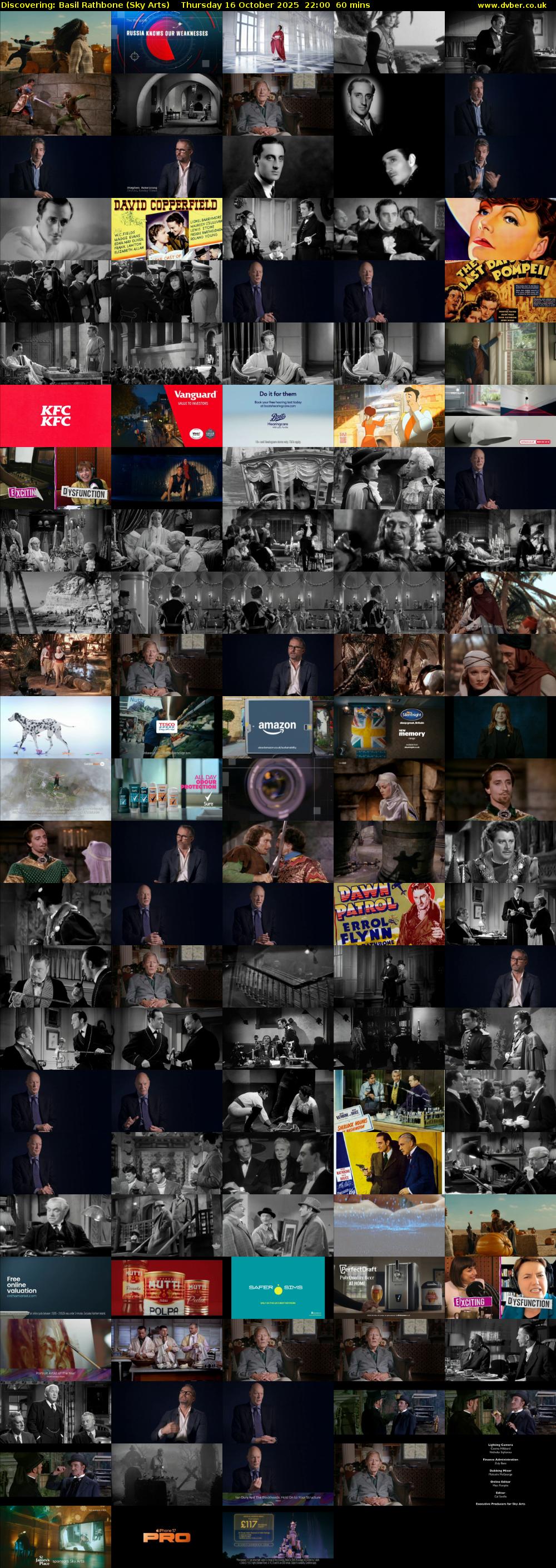 Discovering: Basil Rathbone (Sky Arts) Thursday 16 October 2025 22:00 - 23:00