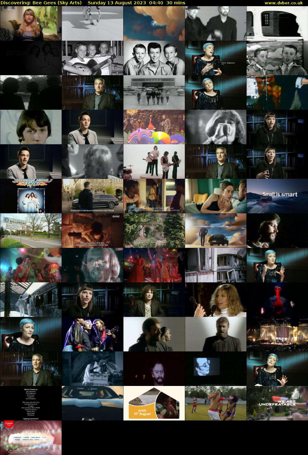 Discovering: Bee Gees (Sky Arts) Sunday 13 August 2023 04:40 - 05:10