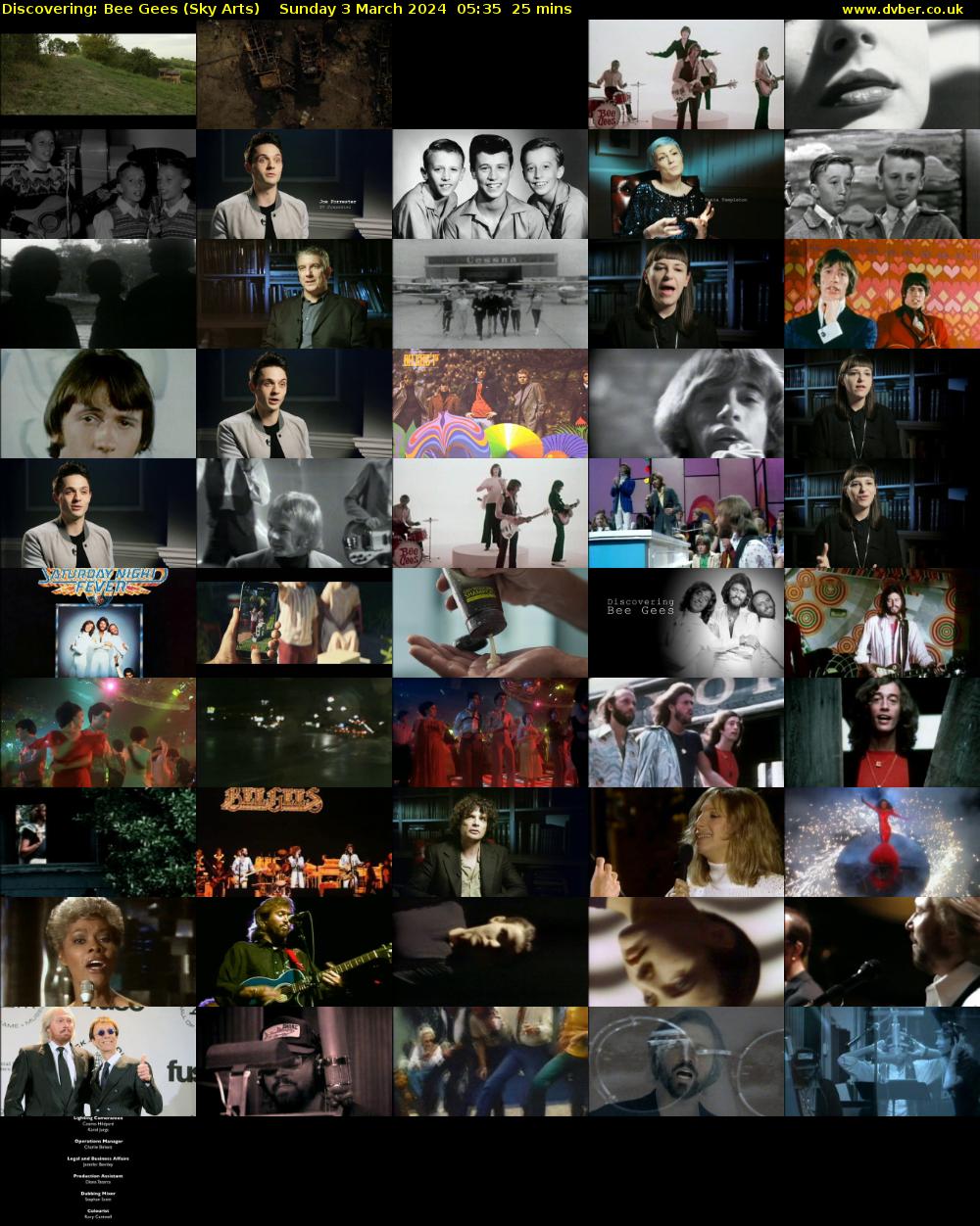 Discovering: Bee Gees (Sky Arts) Sunday 3 March 2024 05:35 - 06:00