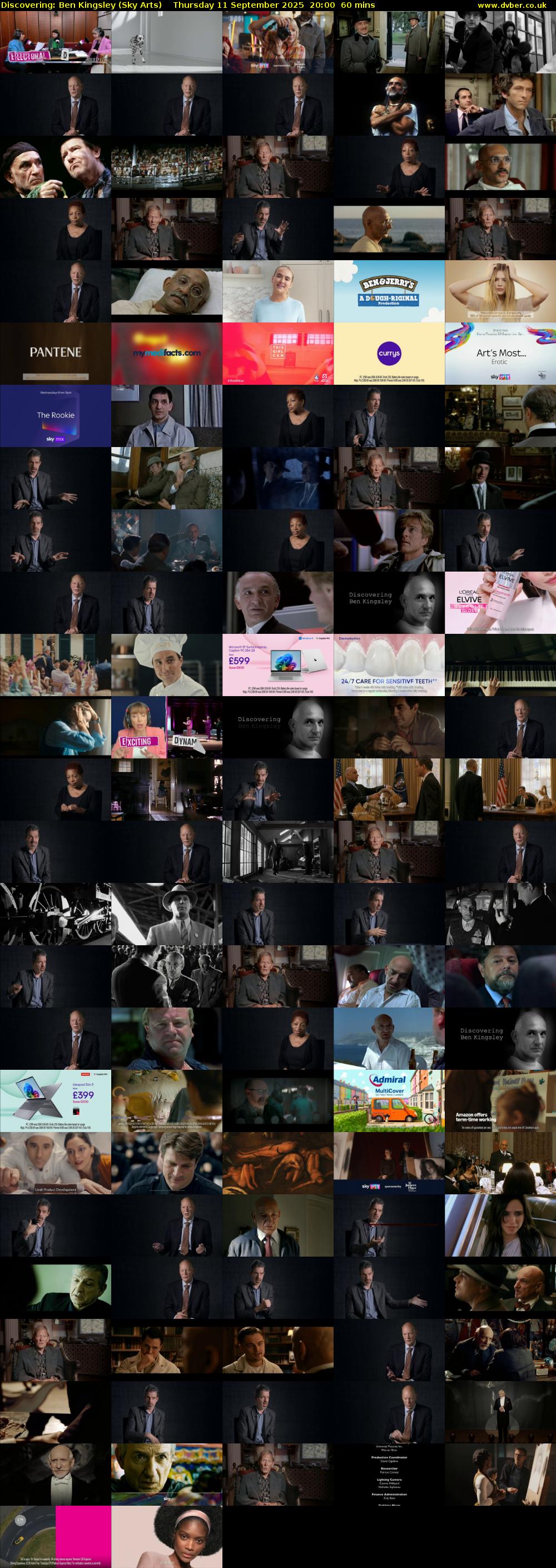 Discovering: Ben Kingsley (Sky Arts) Thursday 11 September 2025 20:00 - 21:00