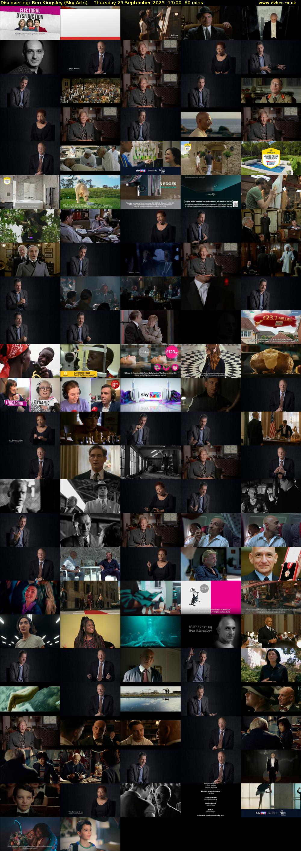 Discovering: Ben Kingsley (Sky Arts) Thursday 25 September 2025 17:00 - 18:00