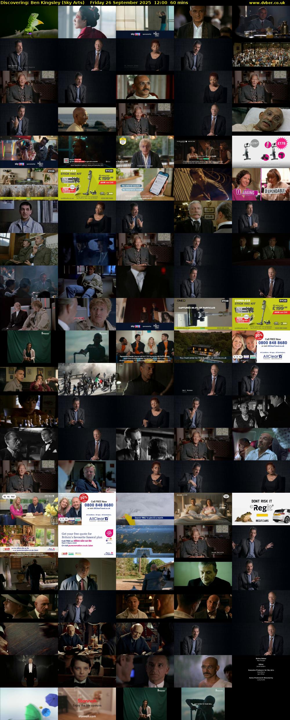 Discovering: Ben Kingsley (Sky Arts) Friday 26 September 2025 12:00 - 13:00