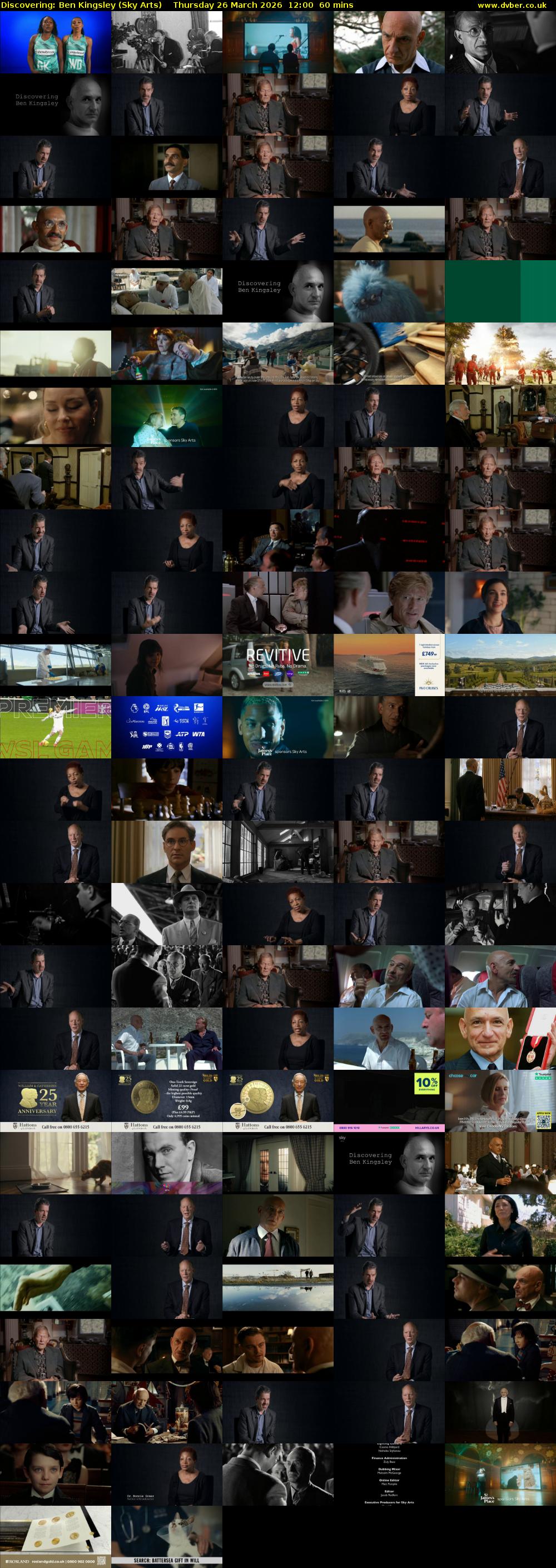 Discovering: Ben Kingsley (Sky Arts) Thursday 26 March 2026 12:00 - 13:00