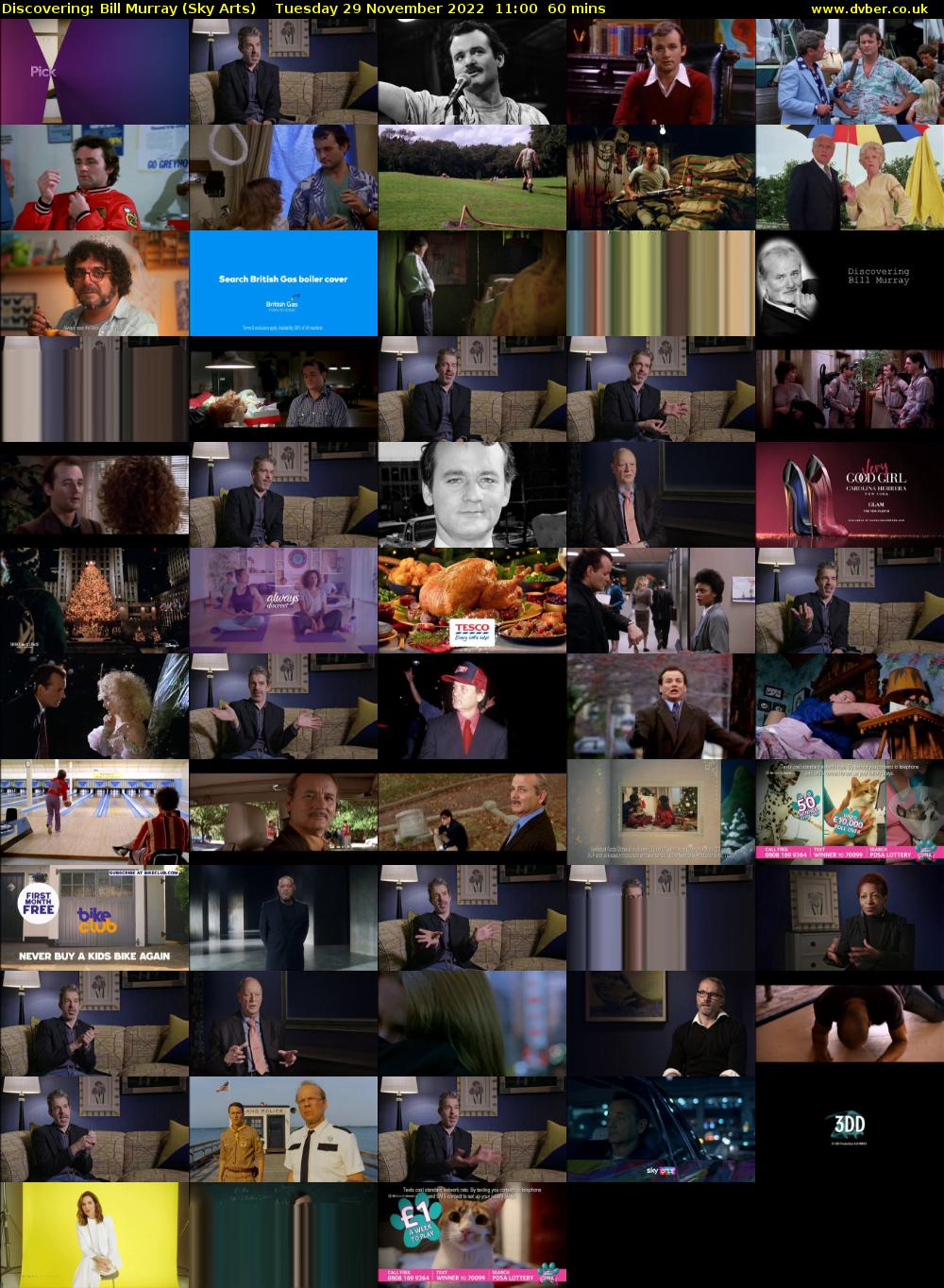 Discovering: Bill Murray (Sky Arts) Tuesday 29 November 2022 11:00 - 12:00