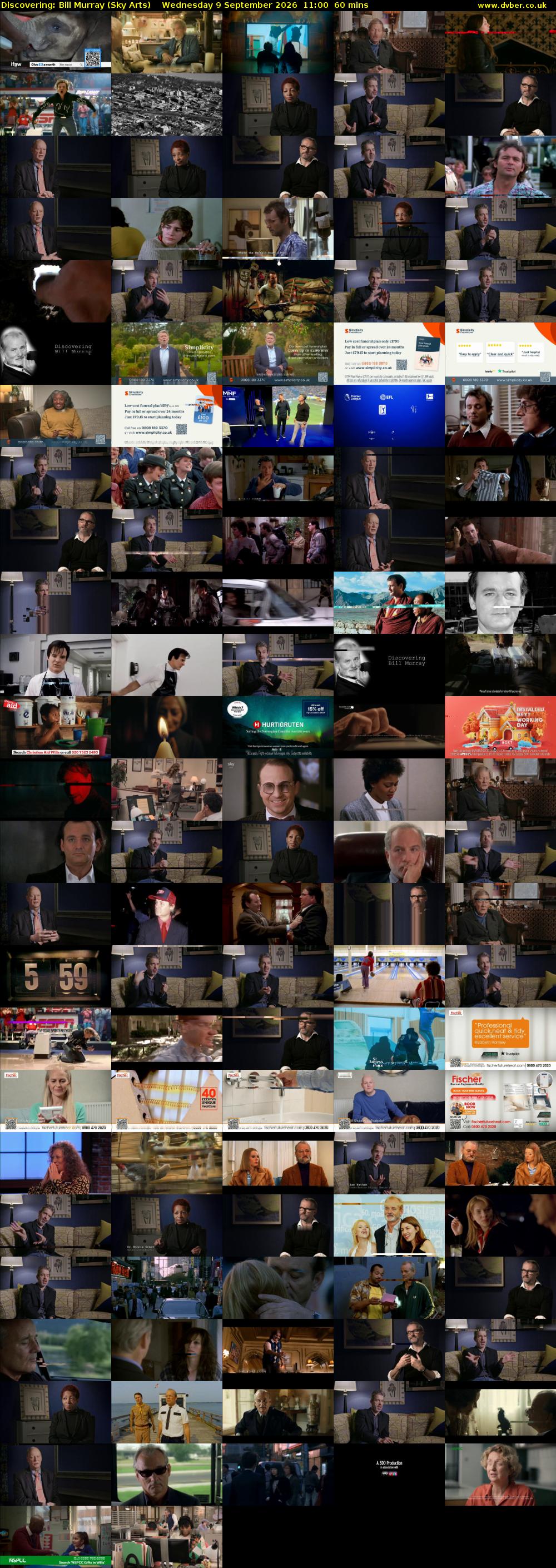 Discovering: Bill Murray (Sky Arts) Wednesday 9 September 2026 11:00 - 12:00