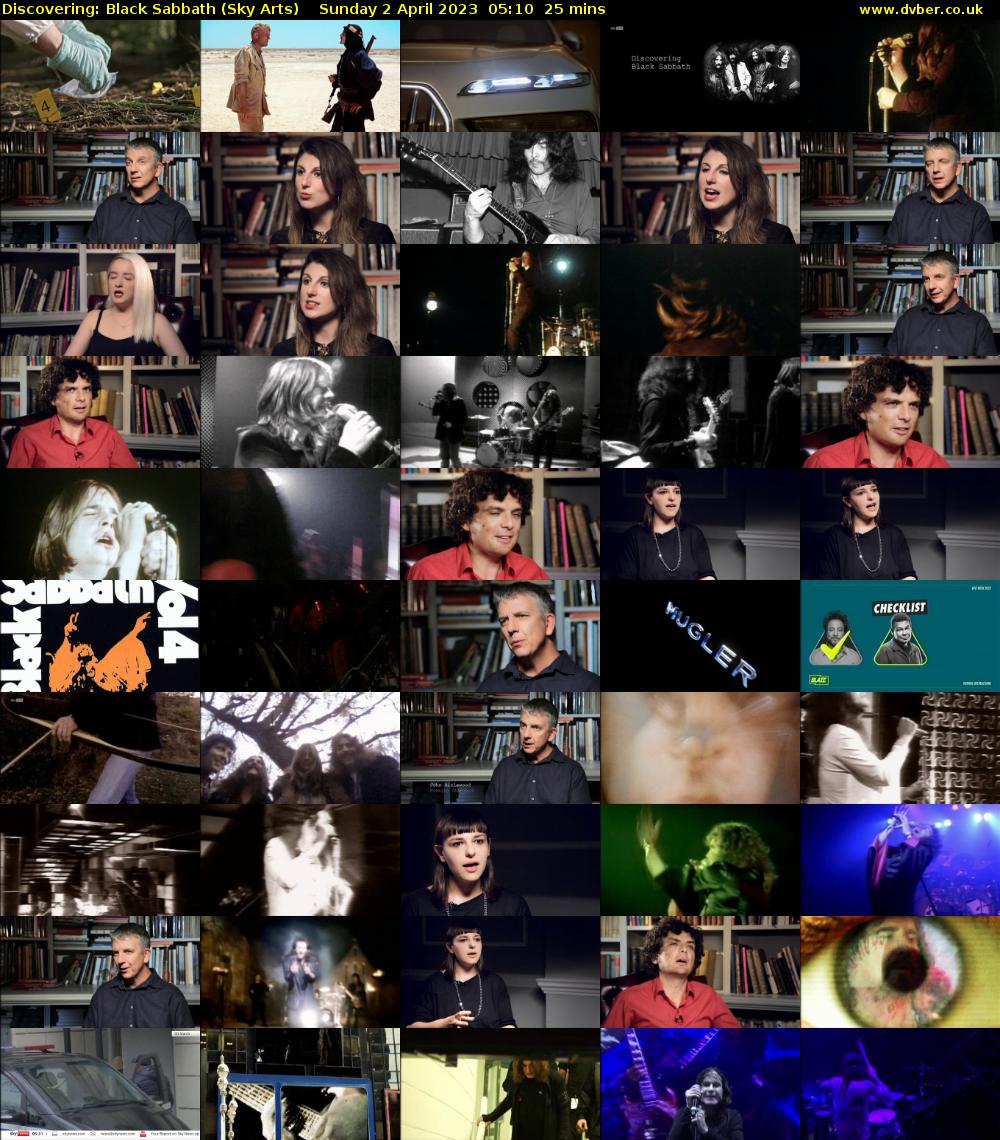 Discovering: Black Sabbath (Sky Arts) Sunday 2 April 2023 05:10 - 05:35