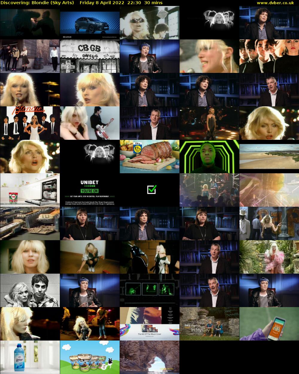 Discovering: Blondie (Sky Arts) Friday 8 April 2022 22:30 - 23:00