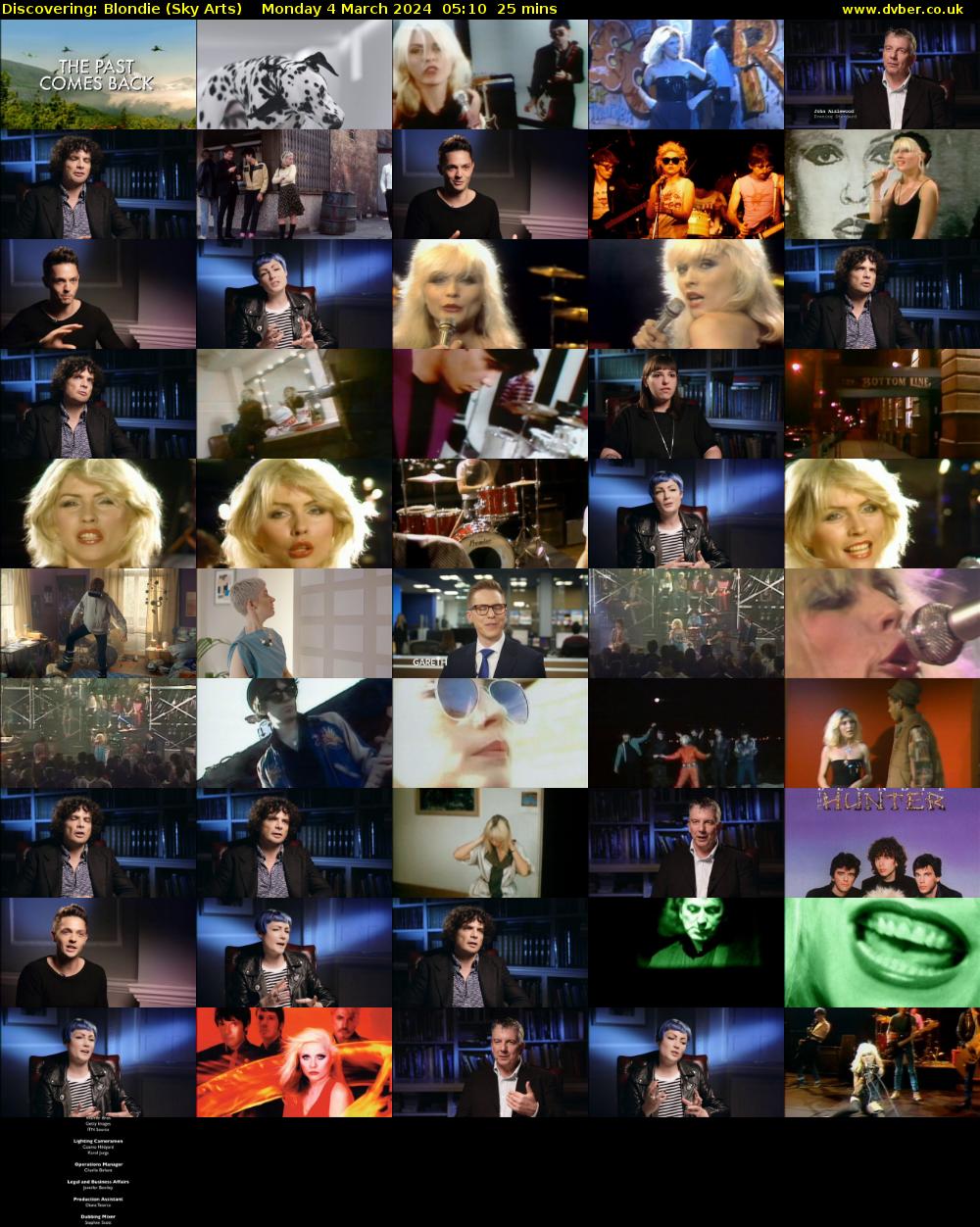 Discovering: Blondie (Sky Arts) Monday 4 March 2024 05:10 - 05:35