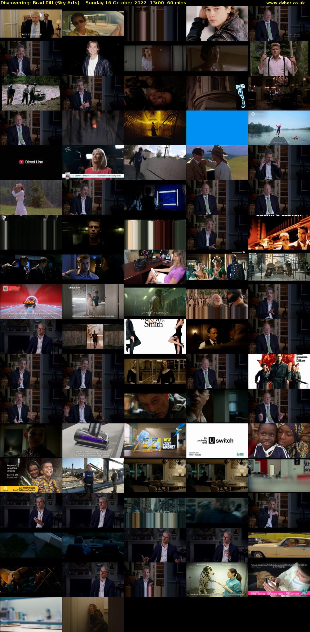 Discovering: Brad Pitt (Sky Arts) Sunday 16 October 2022 13:00 - 14:00