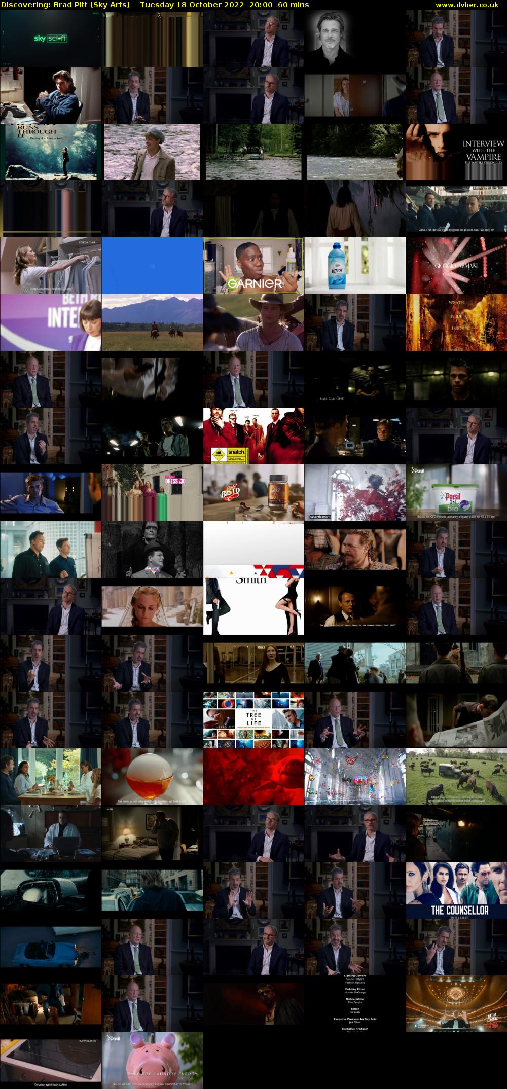 Discovering: Brad Pitt (Sky Arts) Tuesday 18 October 2022 20:00 - 21:00