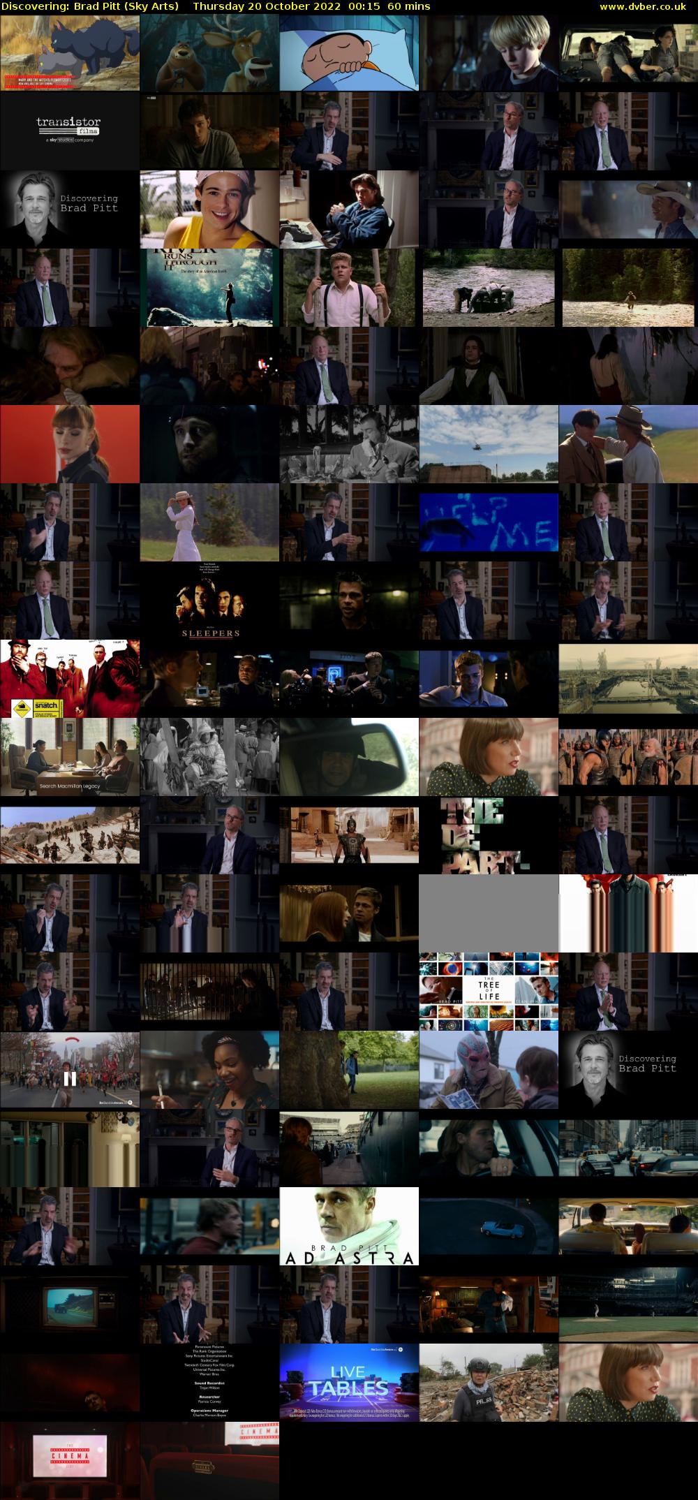 Discovering: Brad Pitt (Sky Arts) Thursday 20 October 2022 00:15 - 01:15