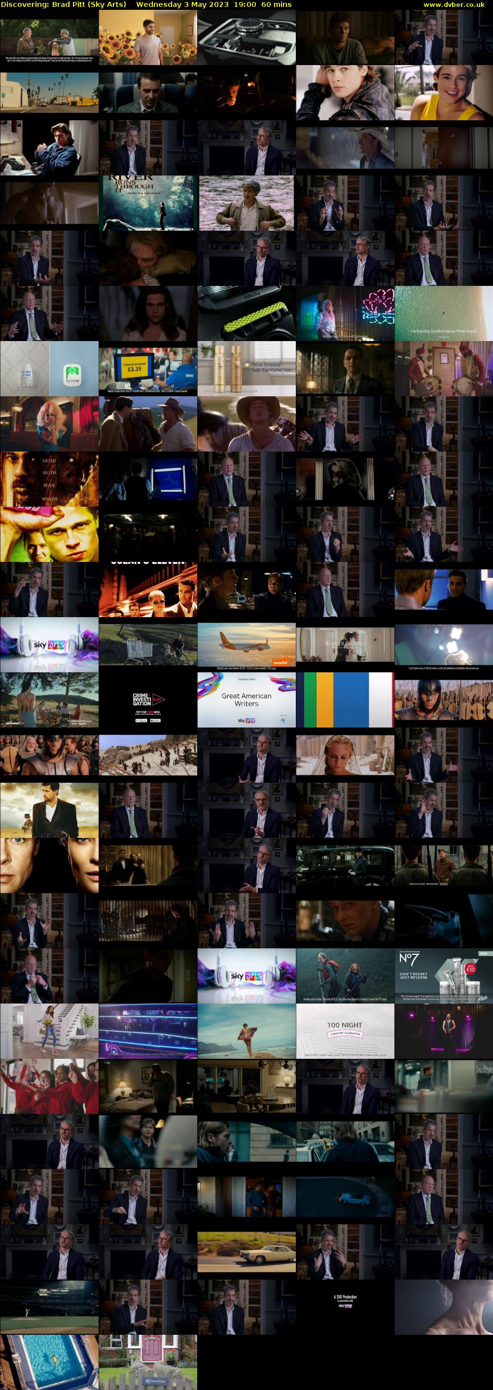 Discovering: Brad Pitt (Sky Arts) Wednesday 3 May 2023 19:00 - 20:00