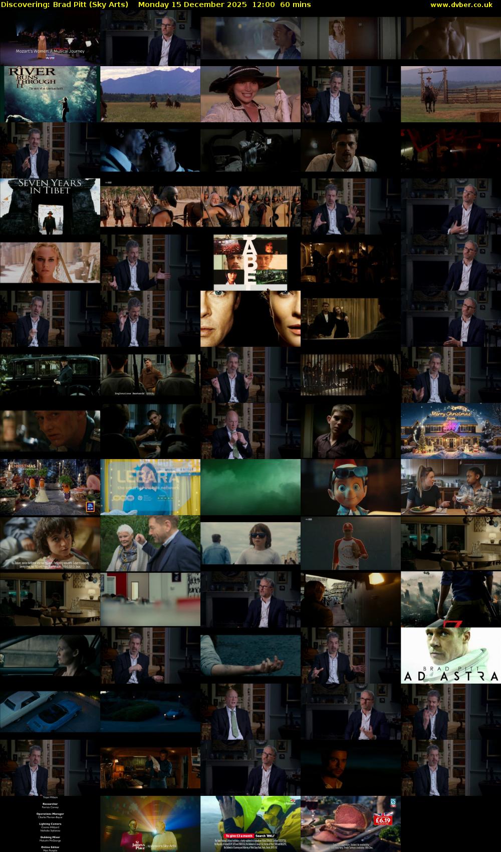 Discovering: Brad Pitt (Sky Arts) Monday 15 December 2025 12:00 - 13:00