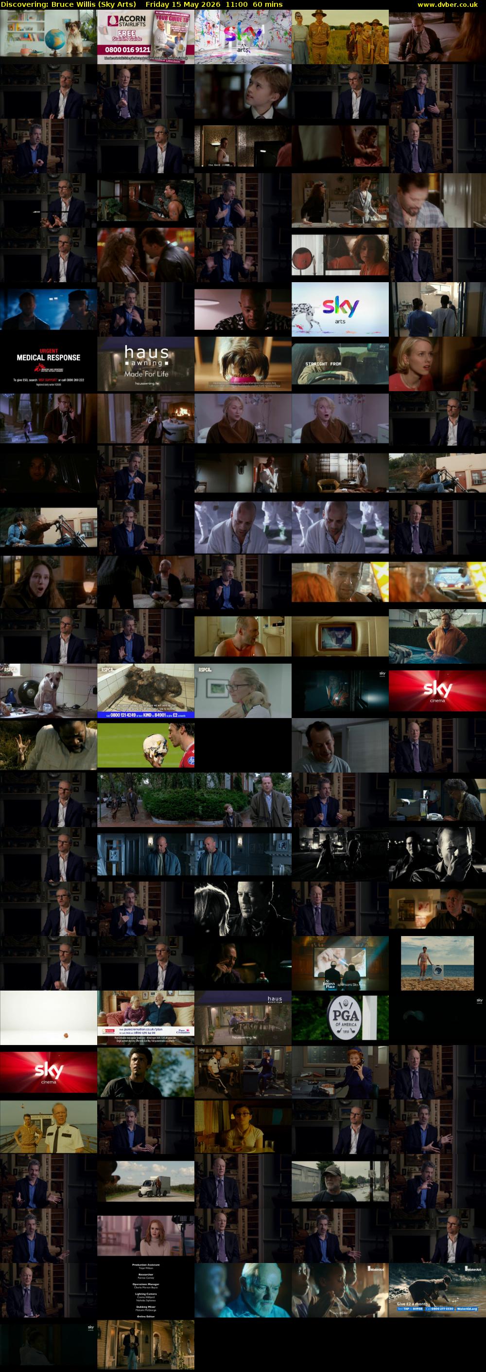 Discovering: Bruce Willis (Sky Arts) Friday 15 May 2026 11:00 - 12:00