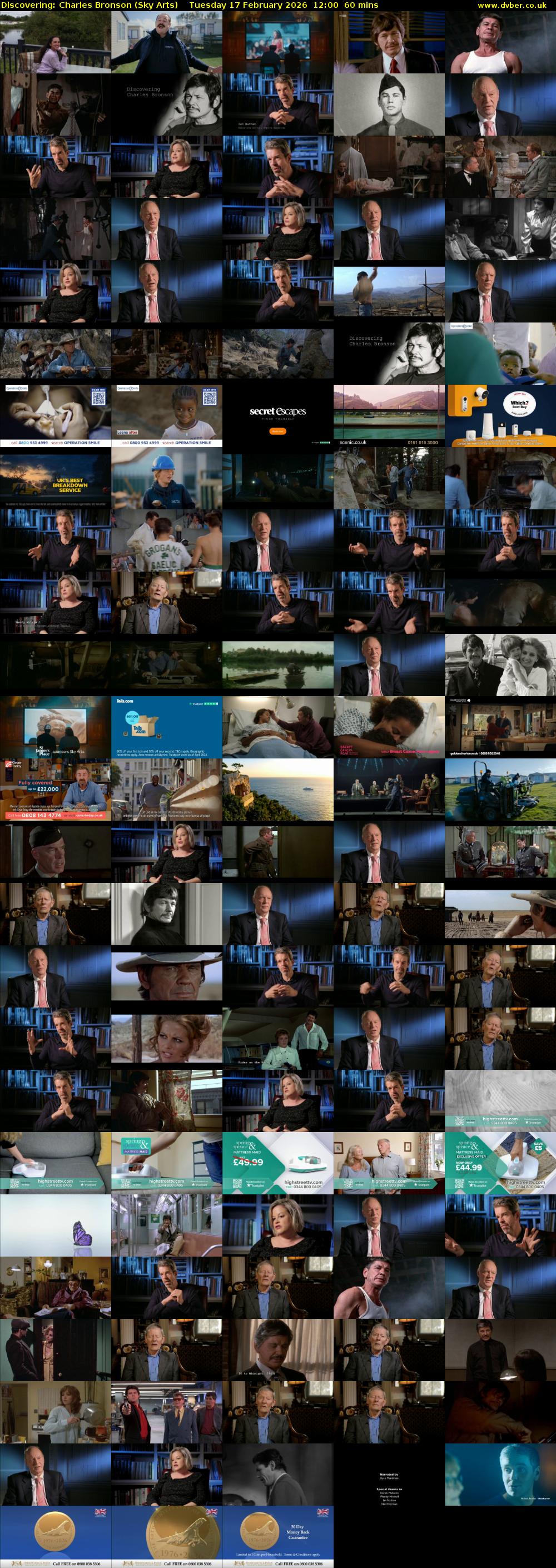 Discovering: Charles Bronson (Sky Arts) Tuesday 17 February 2026 12:00 - 13:00