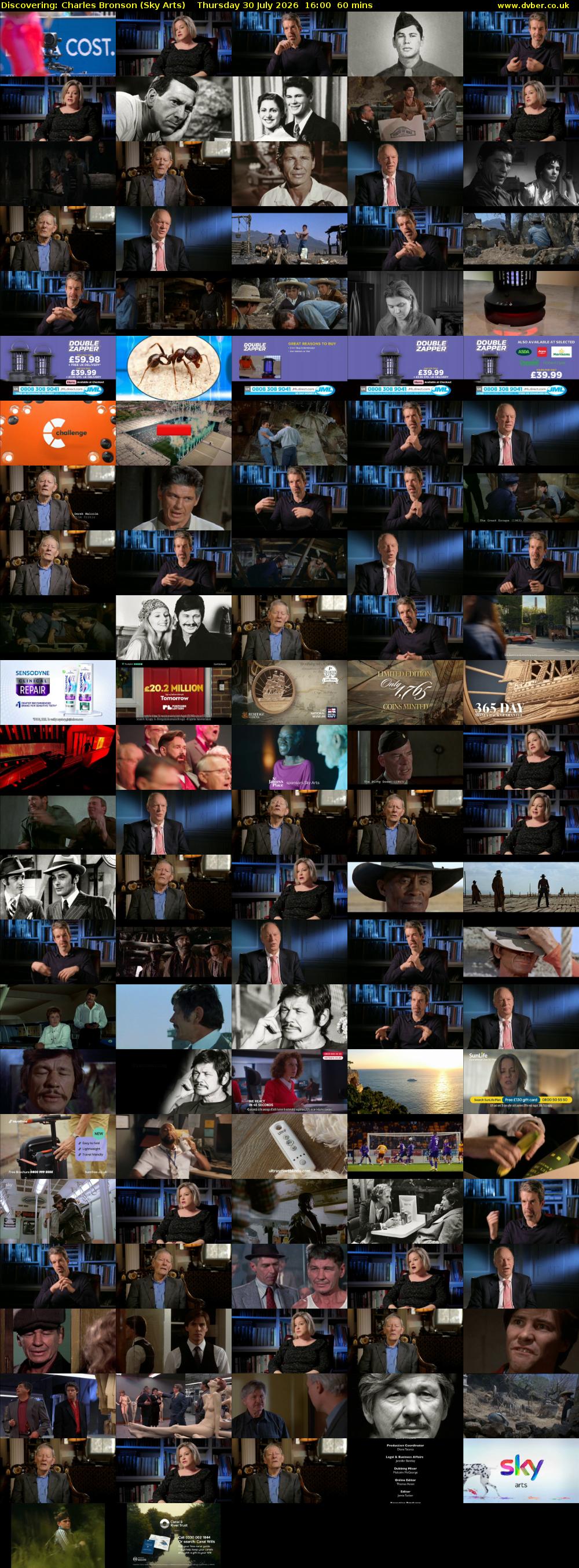 Discovering: Charles Bronson (Sky Arts) Thursday 30 July 2026 16:00 - 17:00