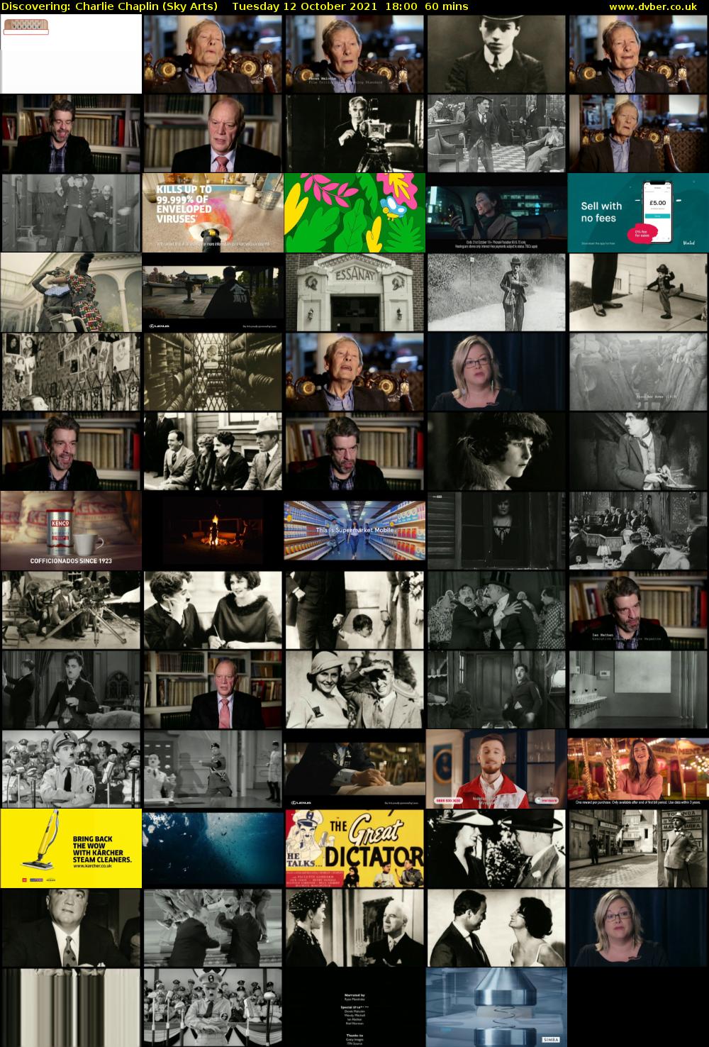 Discovering: Charlie Chaplin (Sky Arts) Tuesday 12 October 2021 18:00 - 19:00