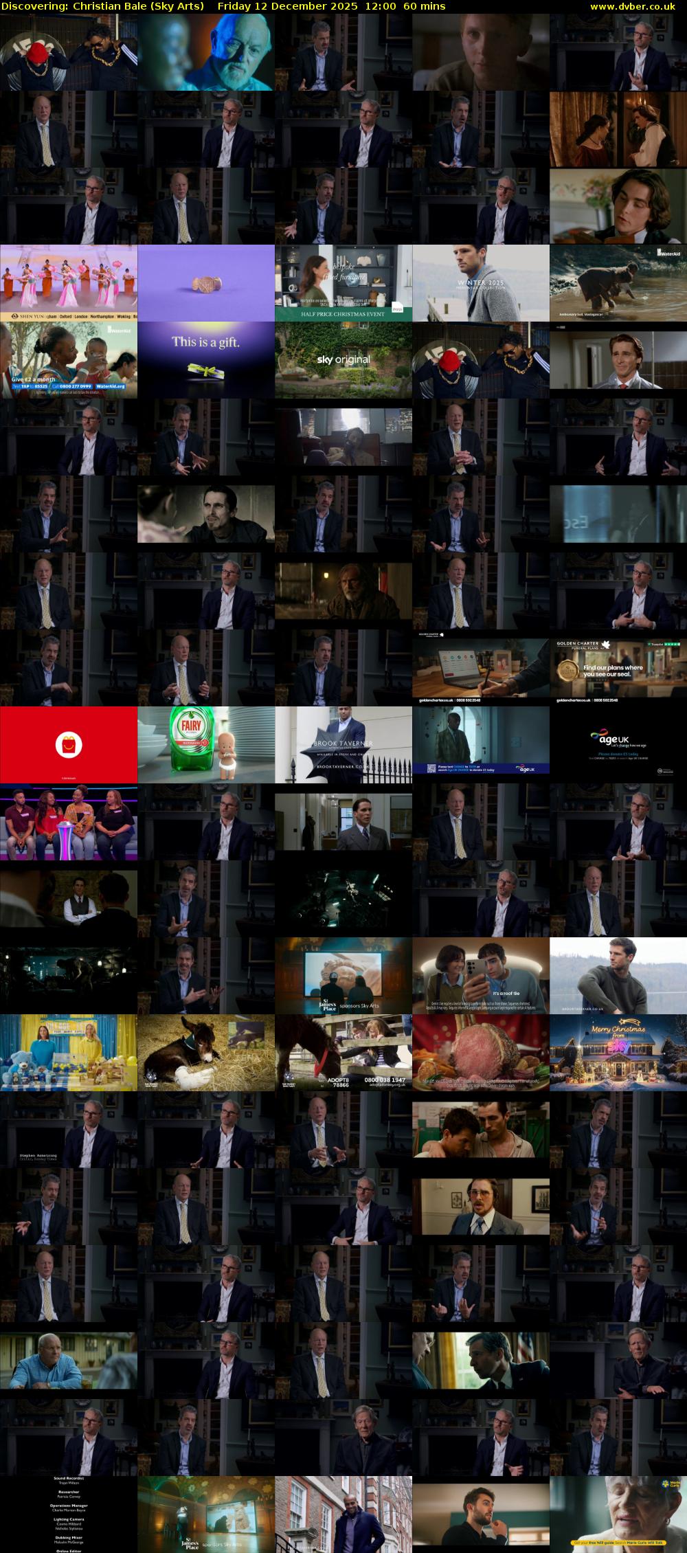 Discovering: Christian Bale (Sky Arts) Friday 12 December 2025 12:00 - 13:00