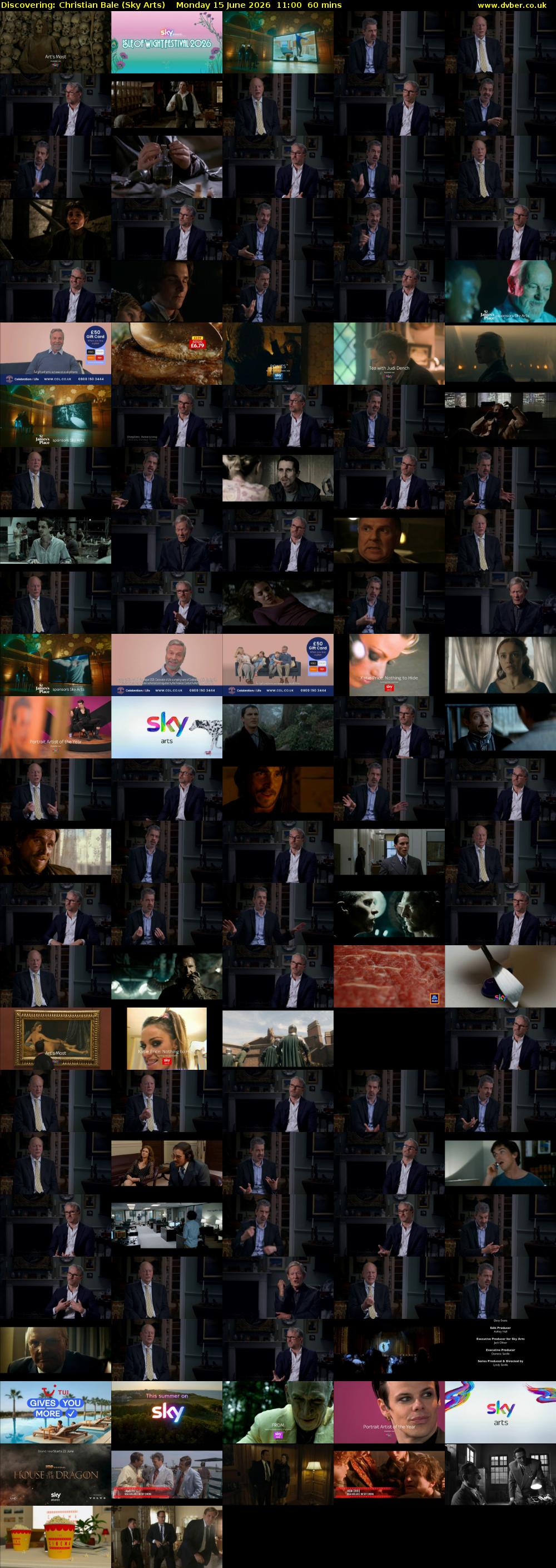 Discovering: Christian Bale (Sky Arts) Monday 15 June 2026 11:00 - 12:00