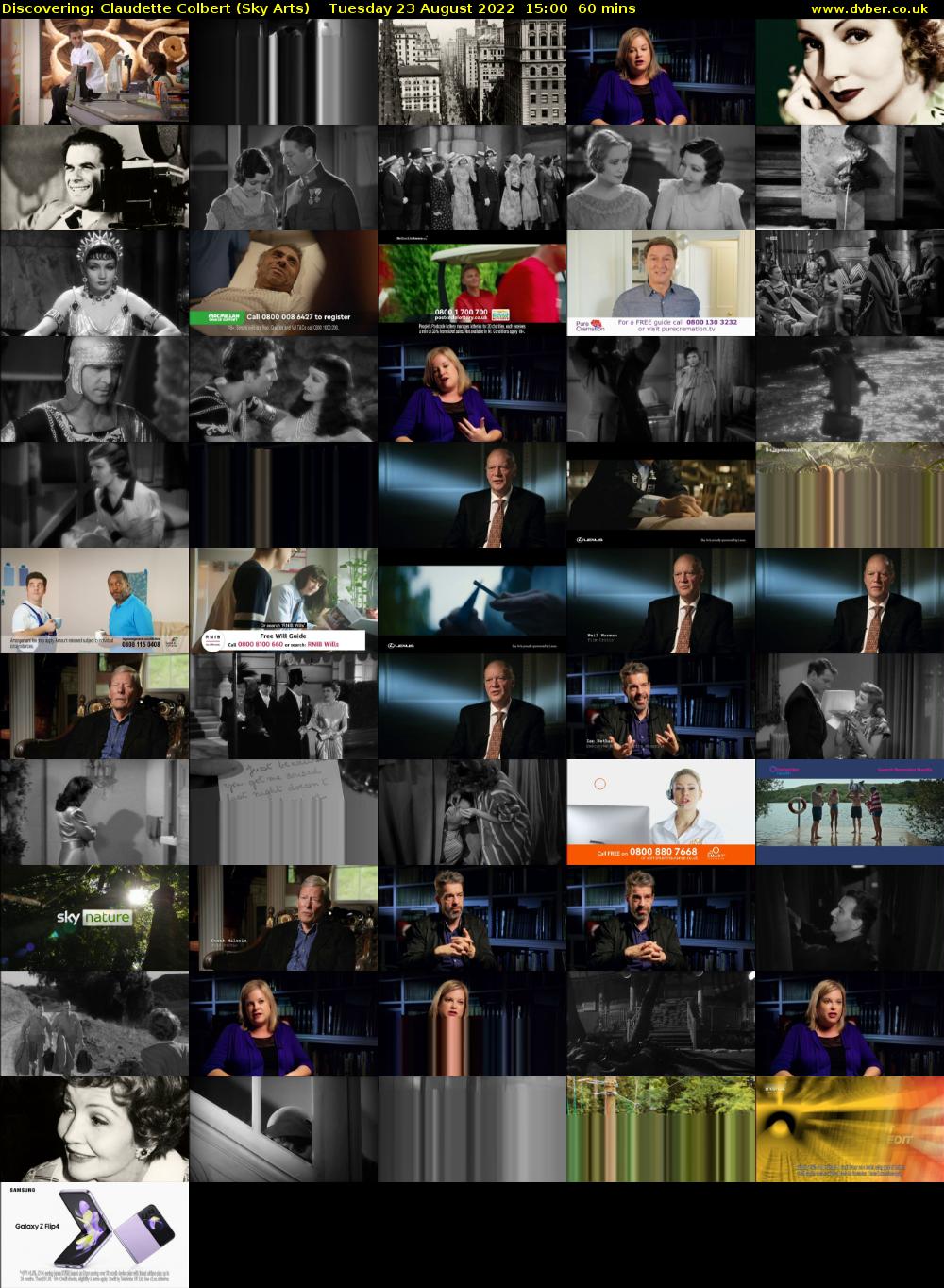 Discovering: Claudette Colbert (Sky Arts) Tuesday 23 August 2022 15:00 - 16:00