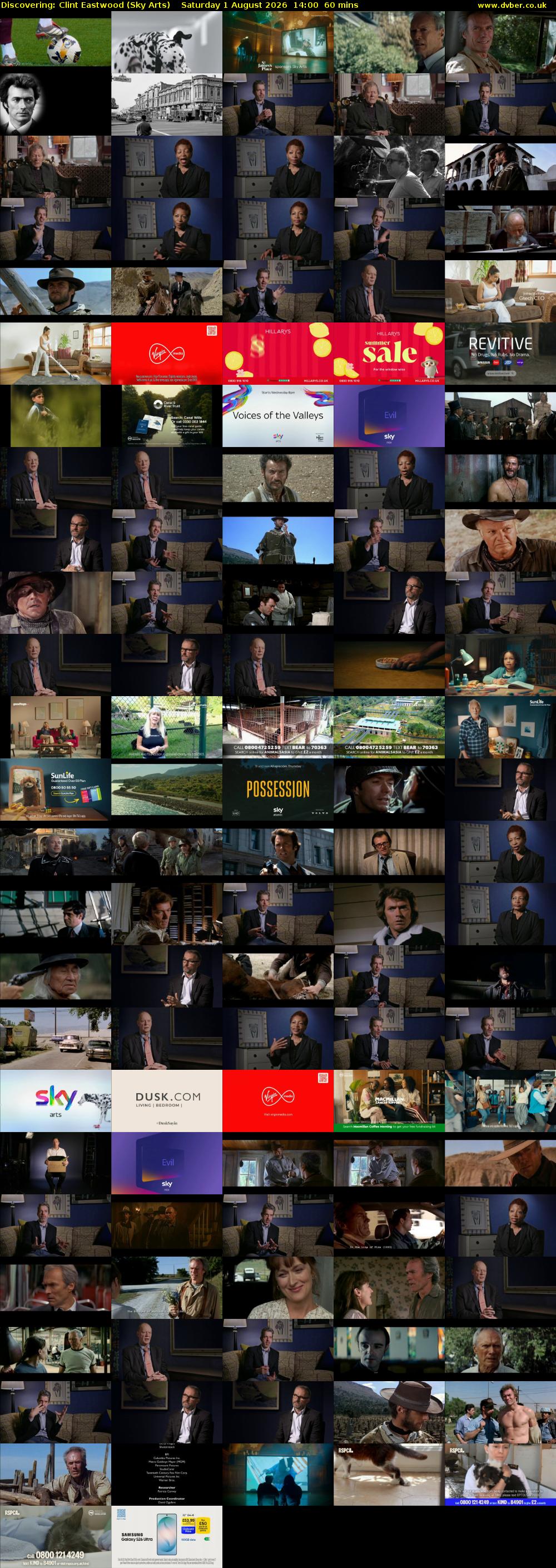 Discovering: Clint Eastwood (Sky Arts) Saturday 1 August 2026 14:00 - 15:00