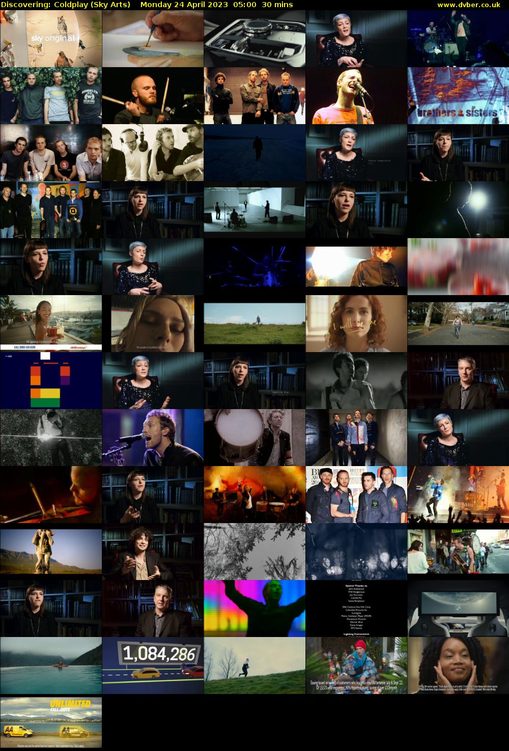 Discovering: Coldplay (Sky Arts) Monday 24 April 2023 05:00 - 05:30