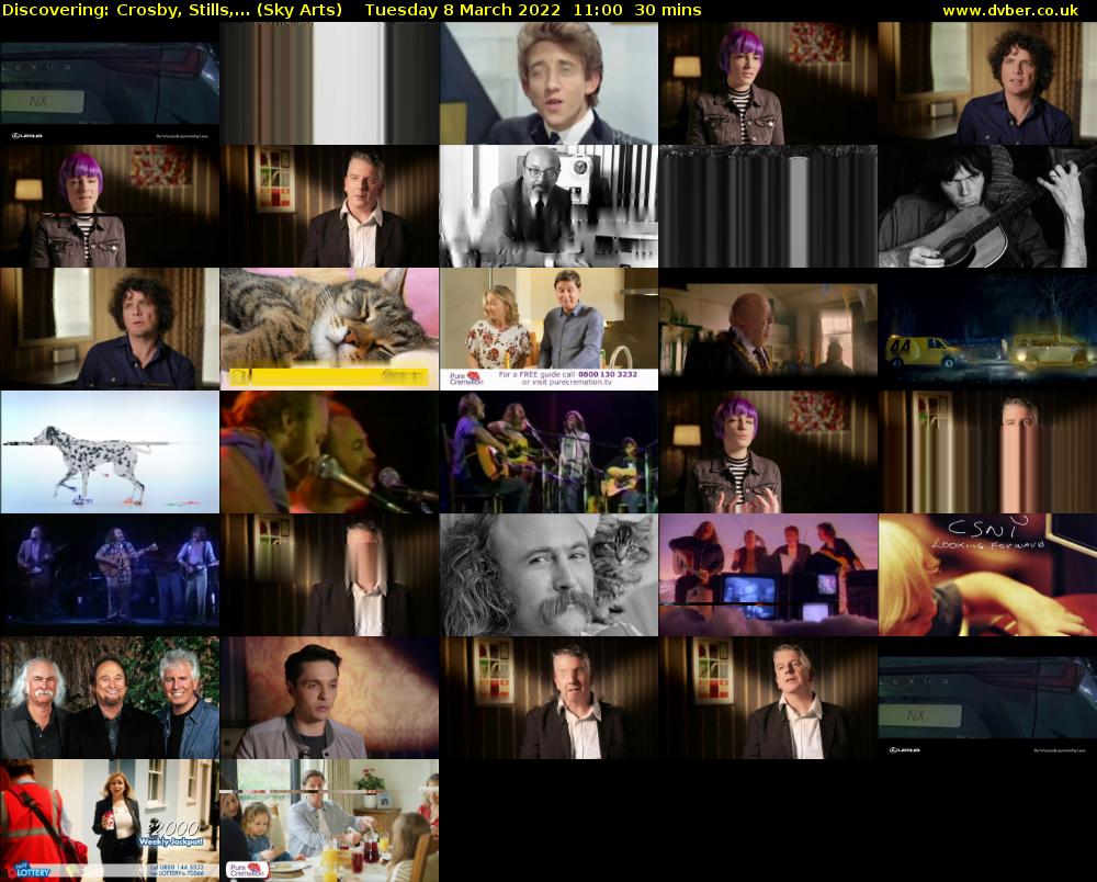 Discovering: Crosby, Stills,... (Sky Arts) Tuesday 8 March 2022 11:00 - 11:30