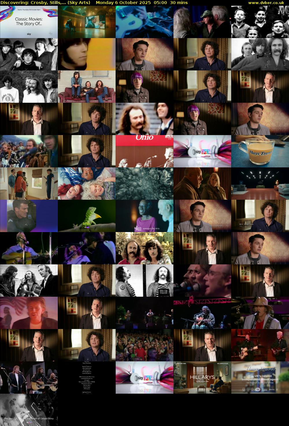 Discovering: Crosby, Stills,... (Sky Arts) Monday 6 October 2025 05:00 - 05:30