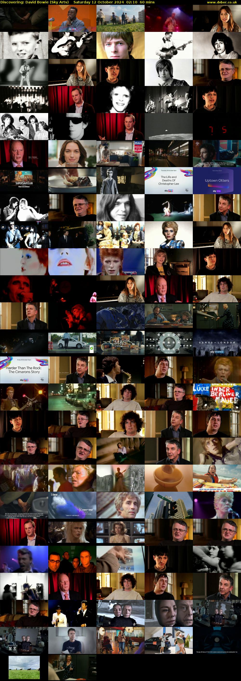 Discovering: David Bowie (Sky Arts) Saturday 12 October 2024 02:10 - 03:10