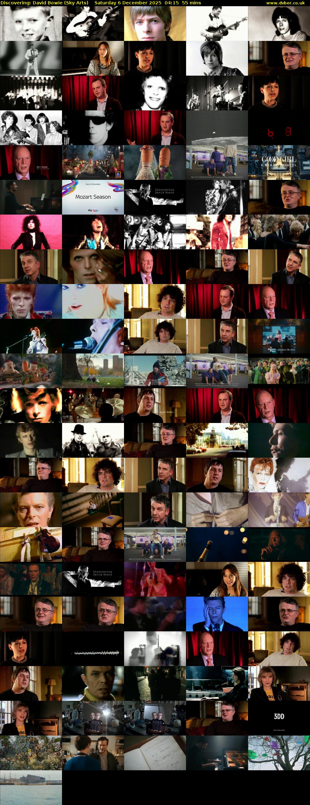 Discovering: David Bowie (Sky Arts) Saturday 6 December 2025 04:15 - 05:10