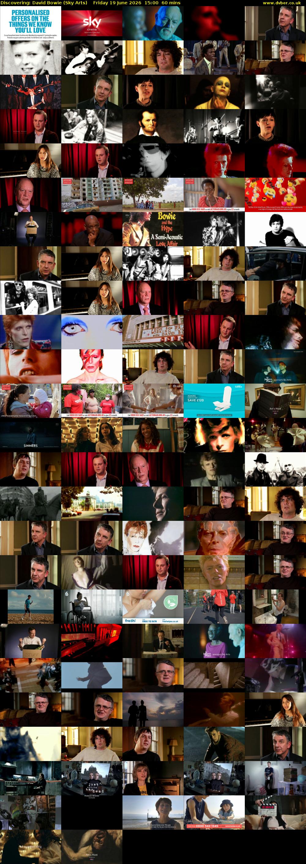 Discovering: David Bowie (Sky Arts) Friday 19 June 2026 15:00 - 16:00