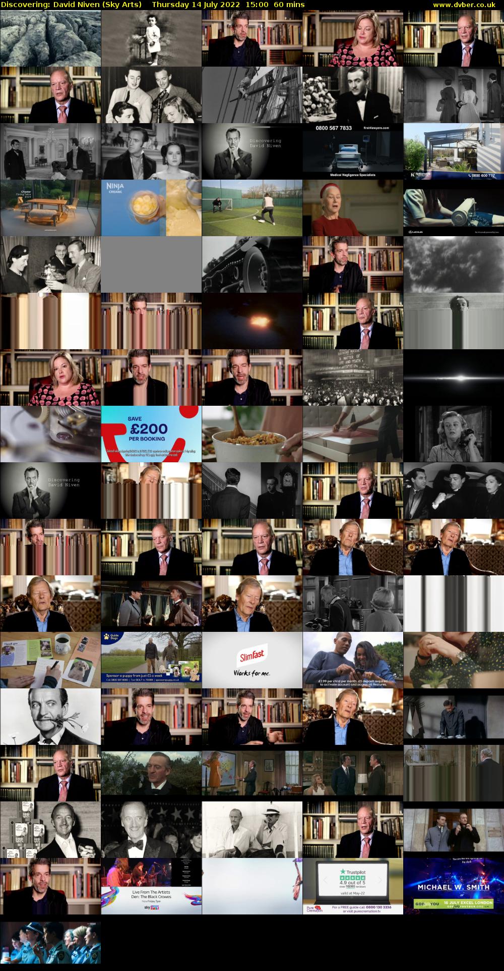 Discovering: David Niven (Sky Arts) Thursday 14 July 2022 15:00 - 16:00