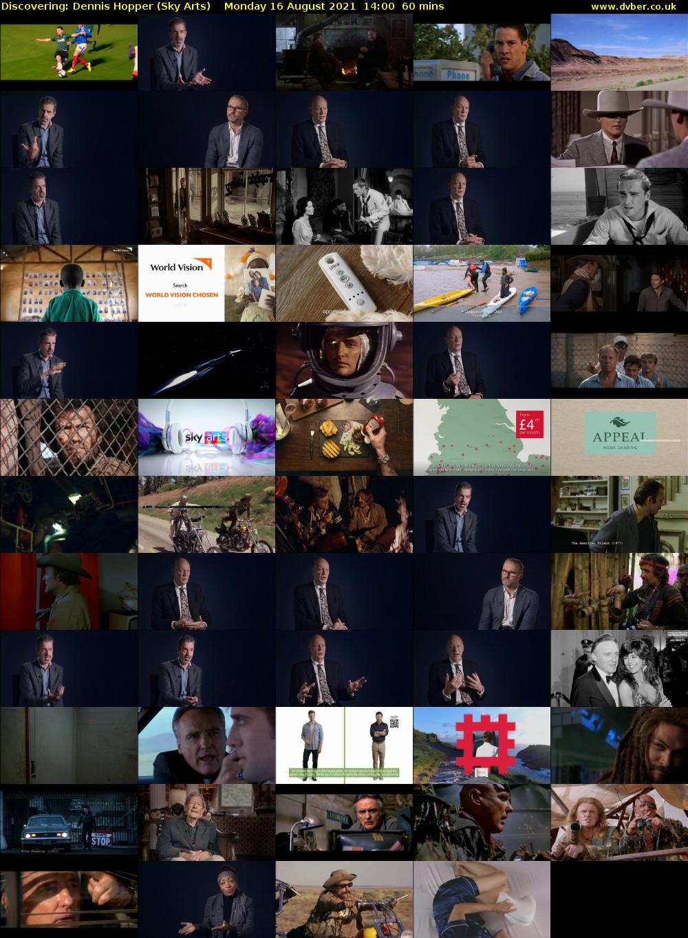 Discovering: Dennis Hopper (Sky Arts) Monday 16 August 2021 14:00 - 15:00