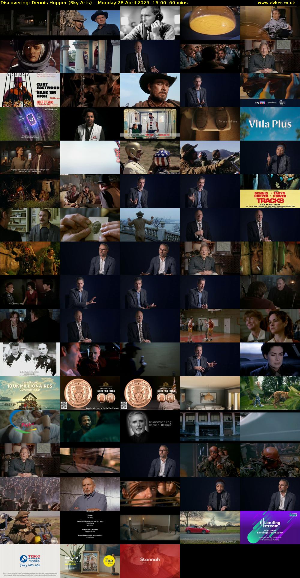 Discovering: Dennis Hopper (Sky Arts) Monday 28 April 2025 16:00 - 17:00