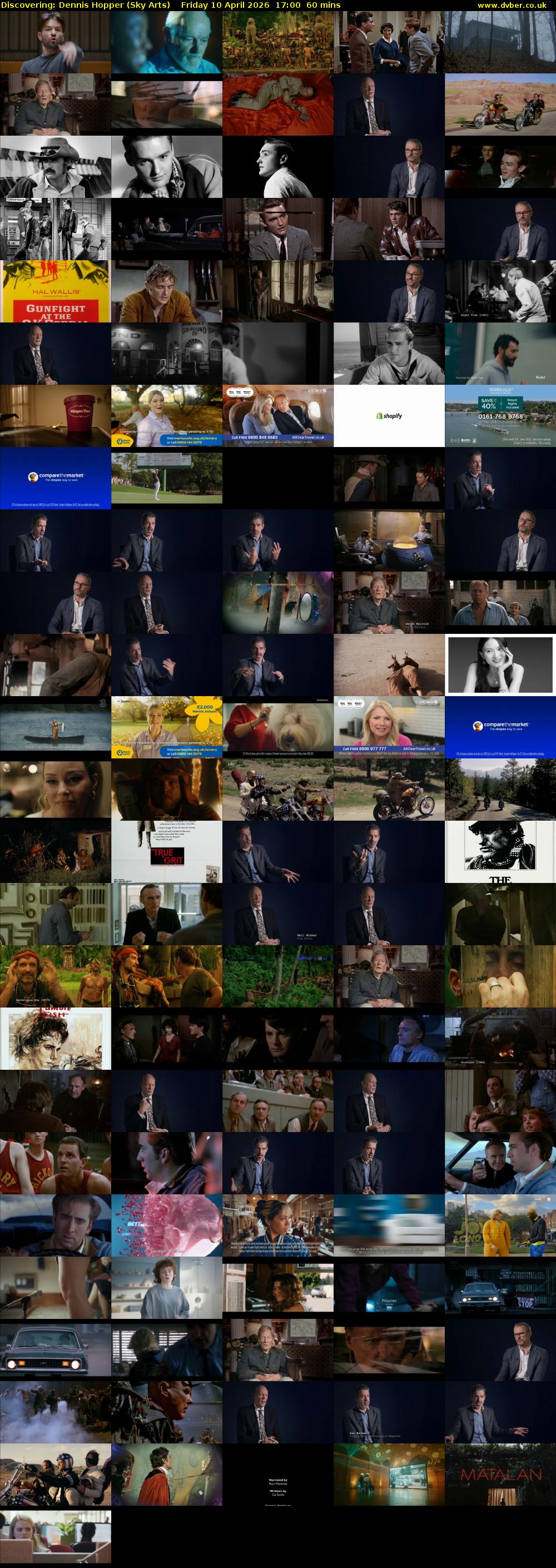 Discovering: Dennis Hopper (Sky Arts) Friday 10 April 2026 17:00 - 18:00