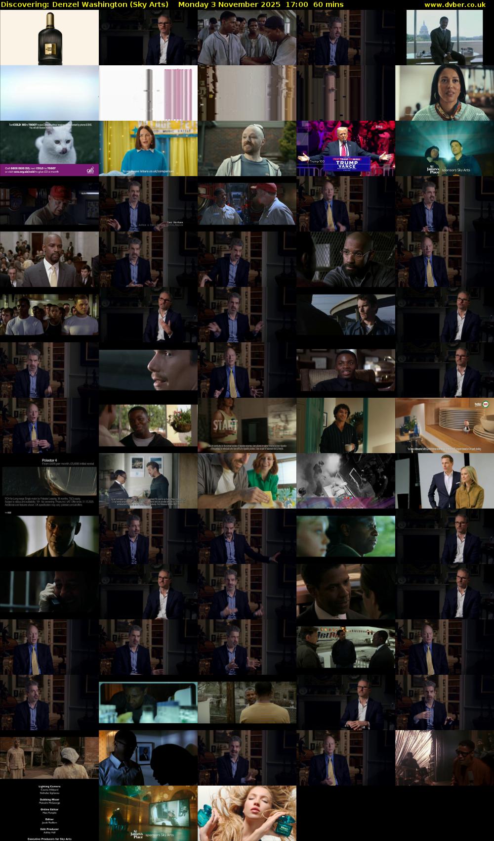 Discovering: Denzel Washington (Sky Arts) Monday 3 November 2025 17:00 - 18:00