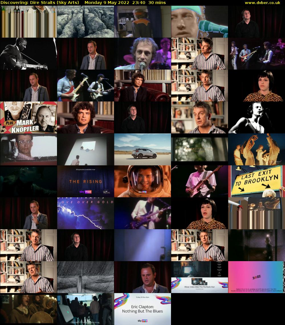 Discovering: Dire Straits (Sky Arts) Monday 9 May 2022 23:40 - 00:10