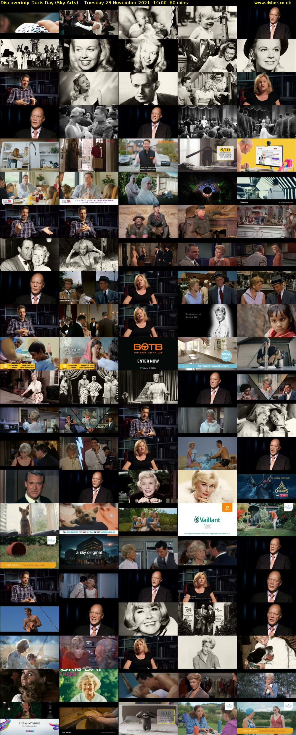 Discovering: Doris Day (Sky Arts) Tuesday 23 November 2021 14:00 - 15:00