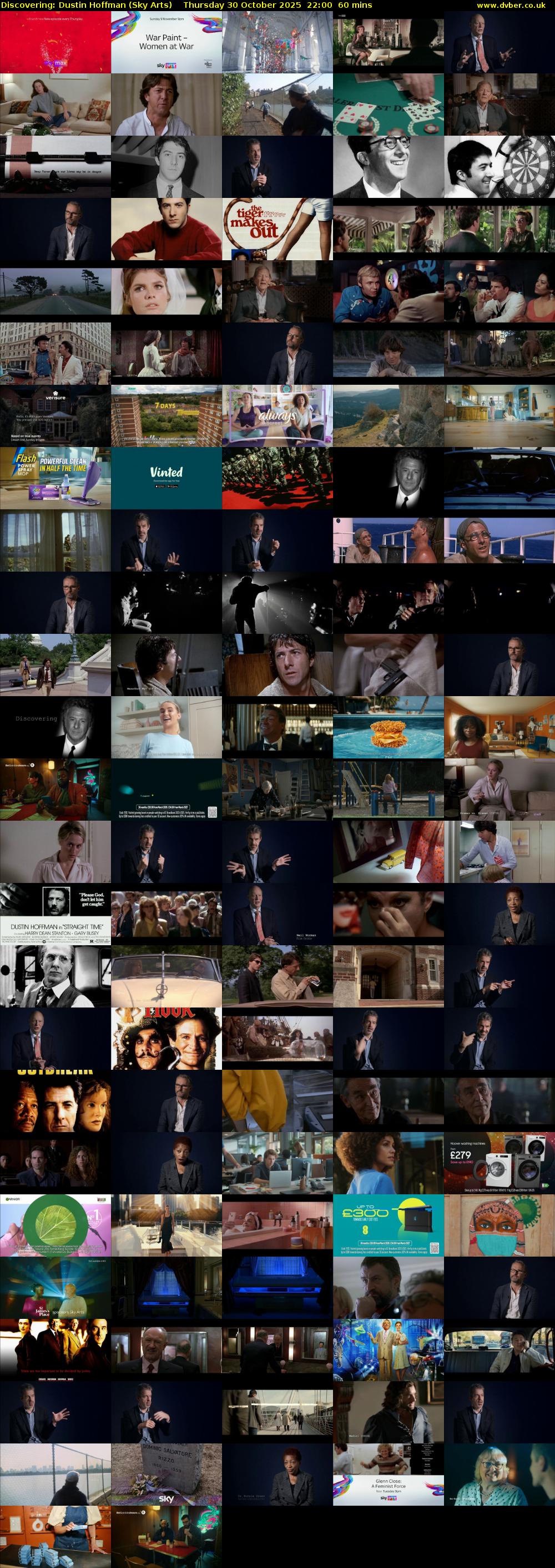 Discovering: Dustin Hoffman (Sky Arts) Thursday 30 October 2025 22:00 - 23:00