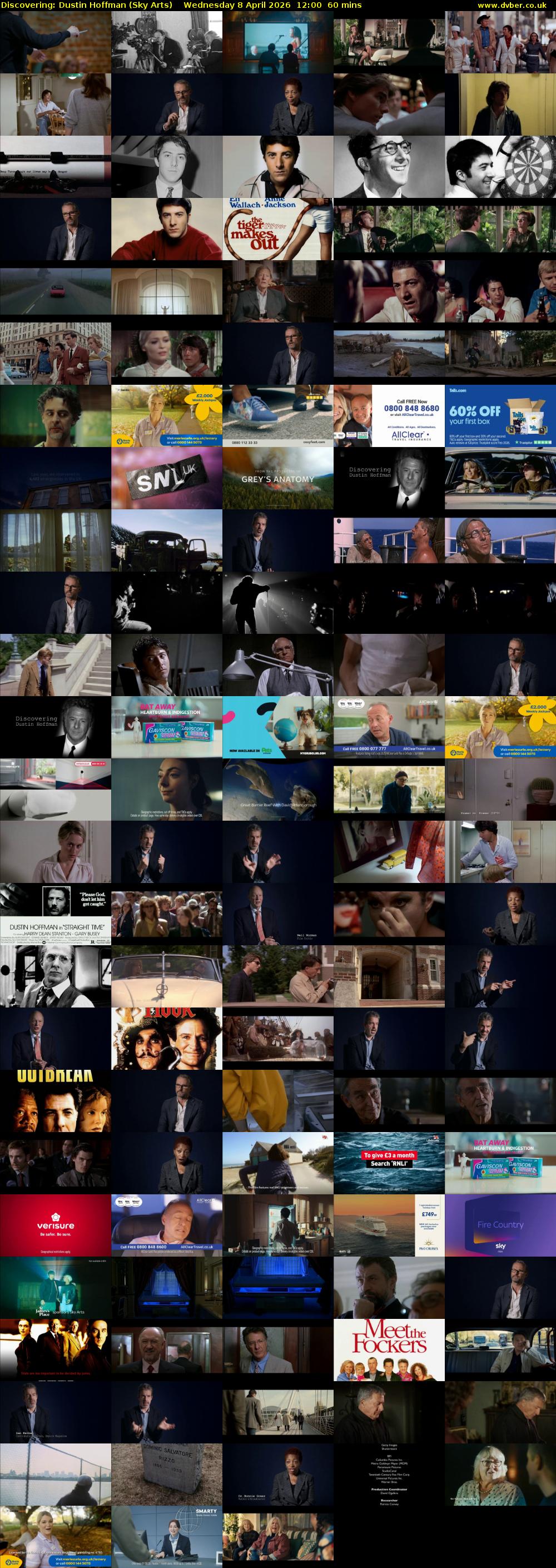 Discovering: Dustin Hoffman (Sky Arts) Wednesday 8 April 2026 12:00 - 13:00