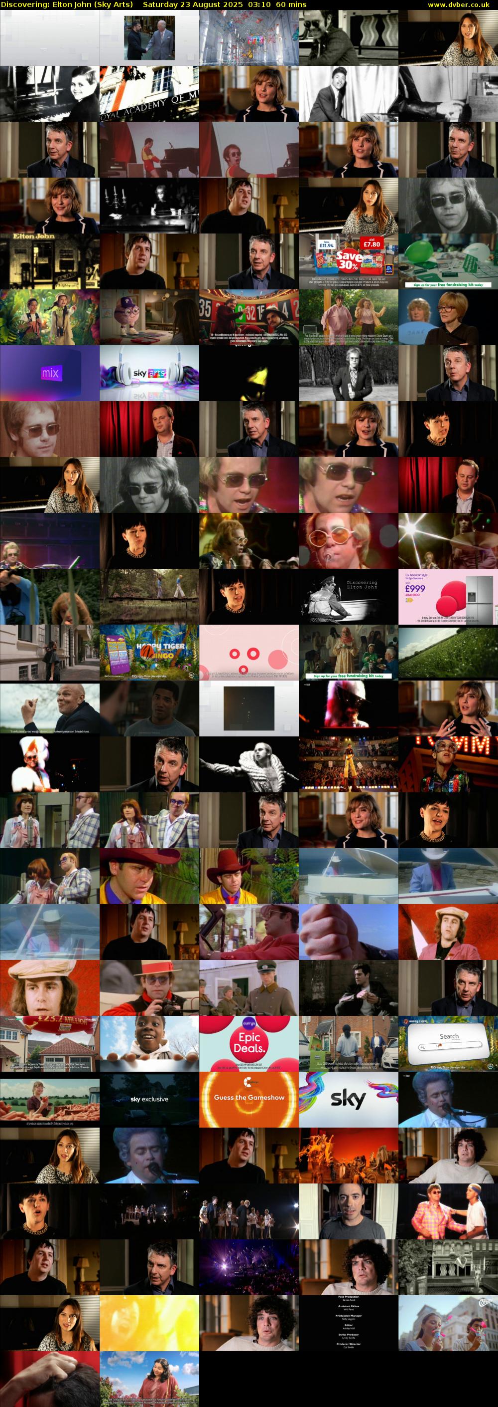 Discovering: Elton John (Sky Arts) Saturday 23 August 2025 03:10 - 04:10