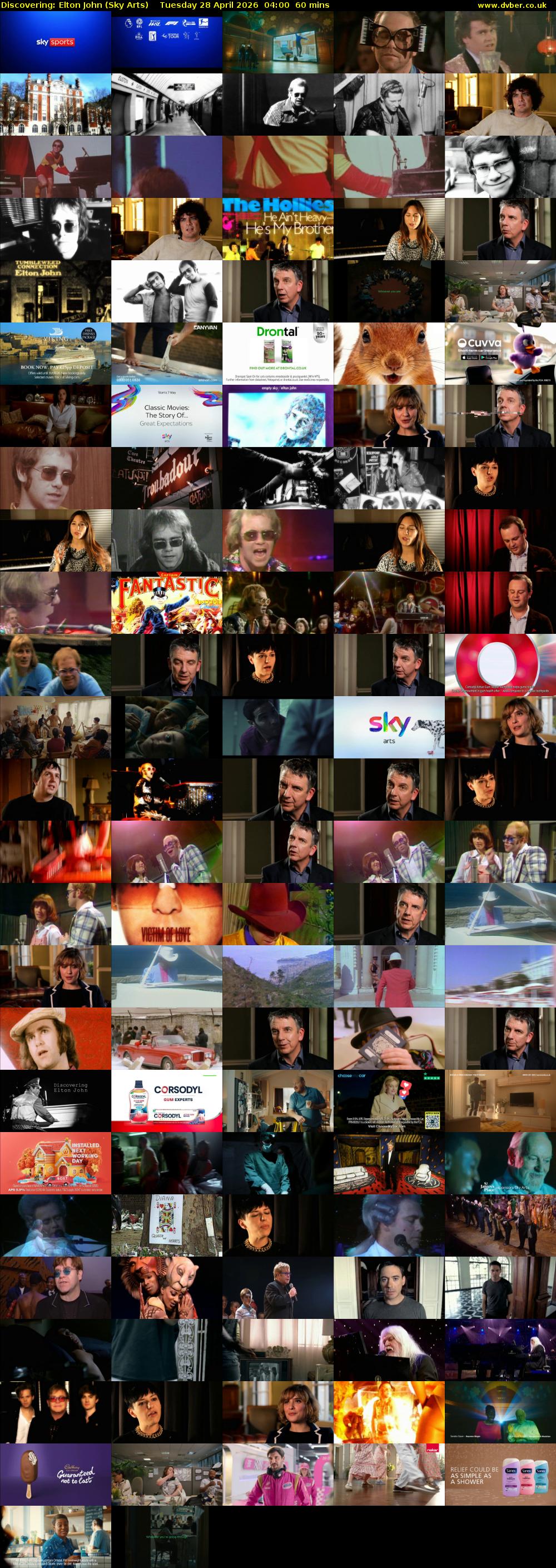 Discovering: Elton John (Sky Arts) Tuesday 28 April 2026 04:00 - 05:00