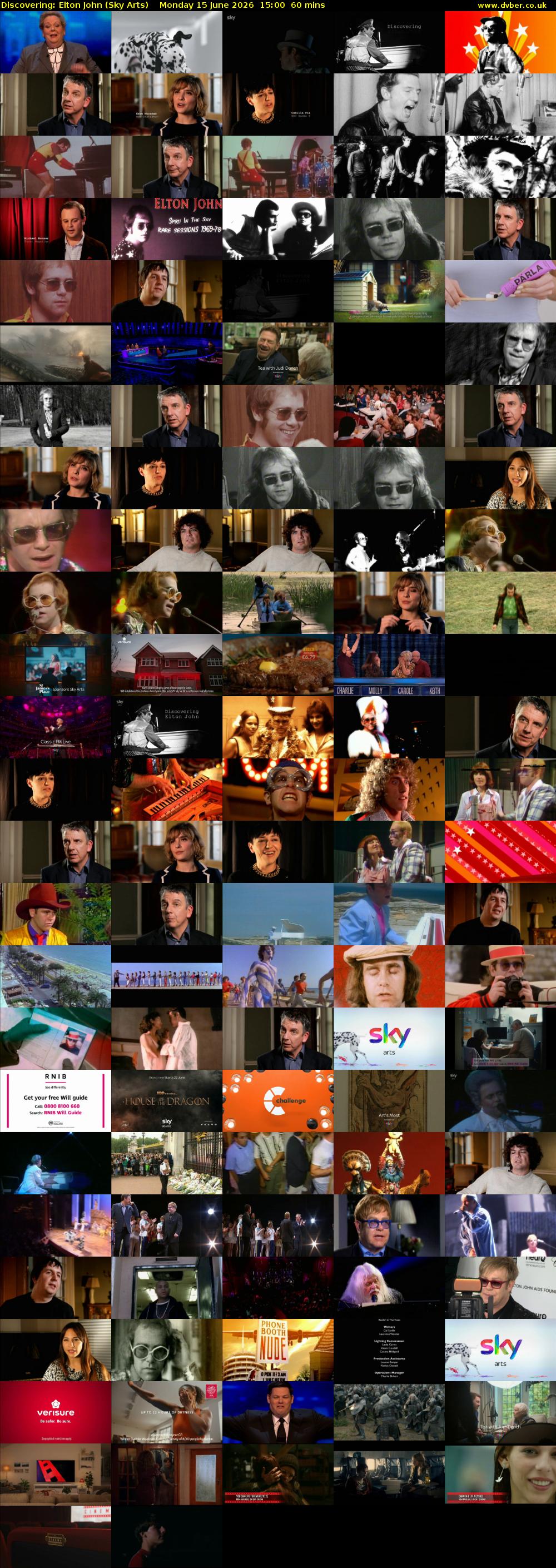 Discovering: Elton John (Sky Arts) Monday 15 June 2026 15:00 - 16:00
