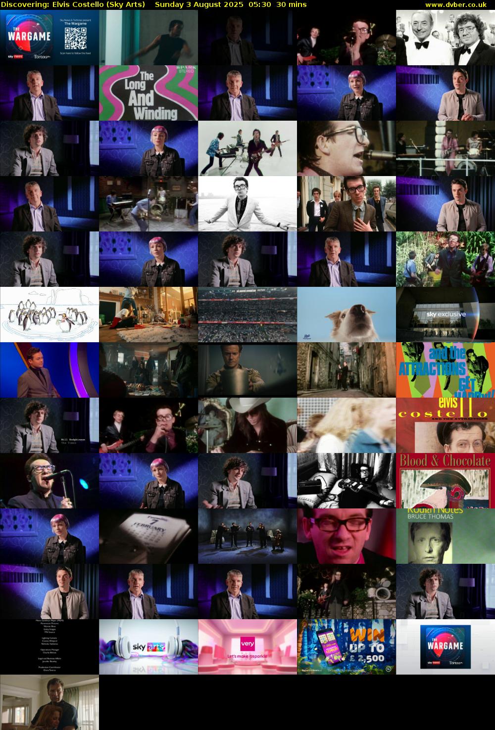 Discovering: Elvis Costello (Sky Arts) Sunday 3 August 2025 05:30 - 06:00