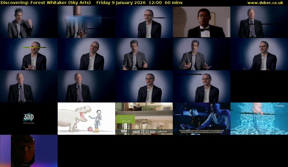 Discovering: Forest Whitaker (Sky Arts) Friday 9 January 2026 12:00 - 13:00