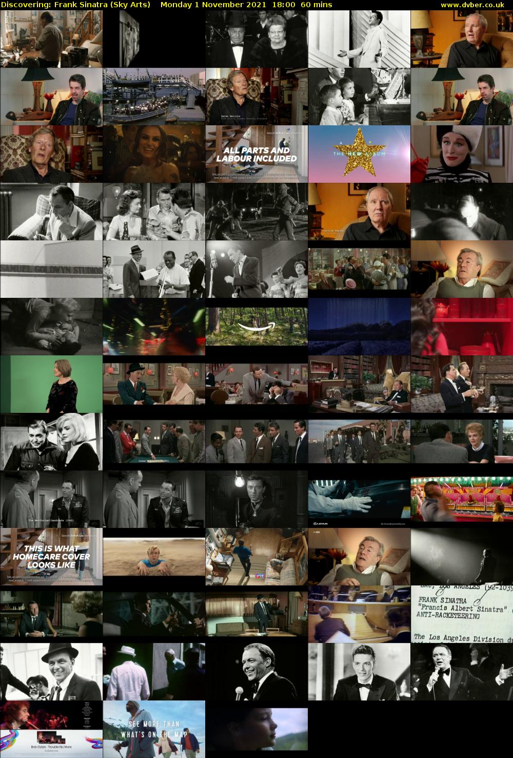 Discovering: Frank Sinatra (Sky Arts) Monday 1 November 2021 18:00 - 19:00